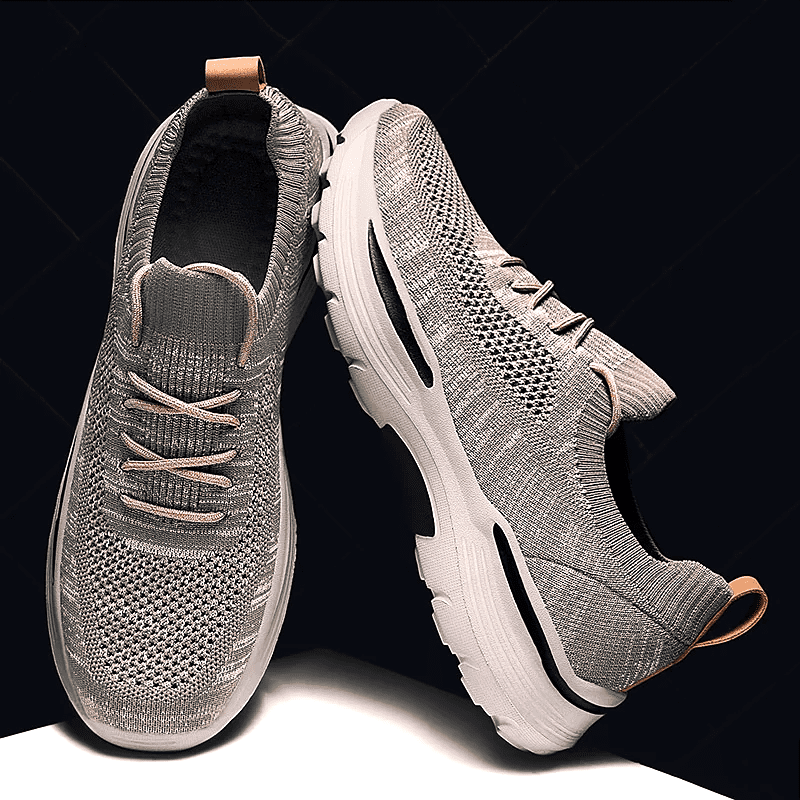 AeroWeave™ Casual Flyknit Shoes with Orthopedic Sole (Khaki 6 US) - | Zavonix