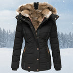 Liora Winter Parka — Women’s Insulated Quilted Jacket with Faux Fur Hood