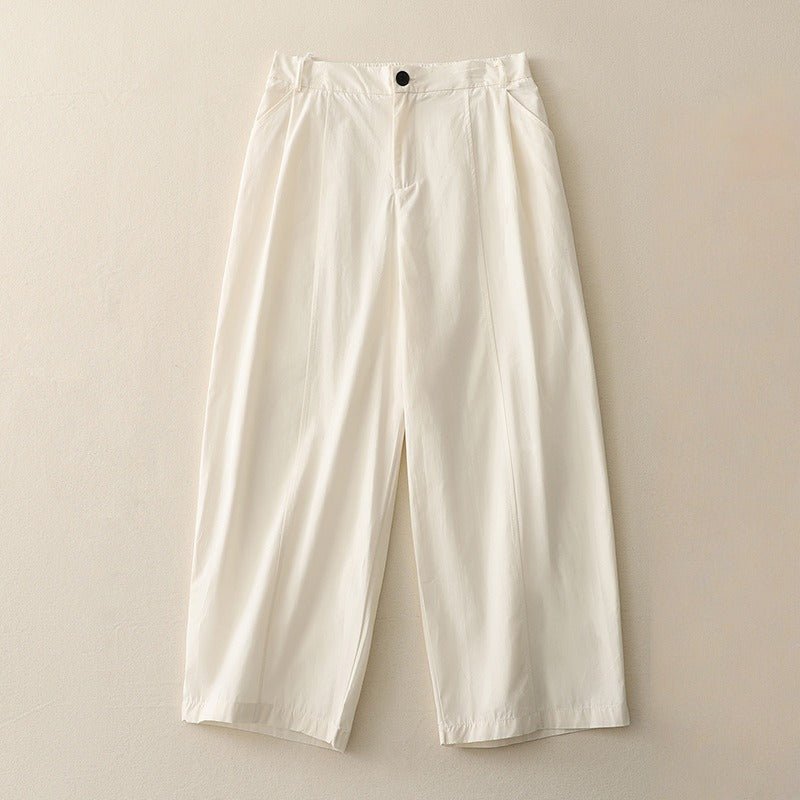 AIEASE™ Linen Trousers — Step Into Unshakable Confidence & Effortless Sophistication (White XS) - | Zavonix