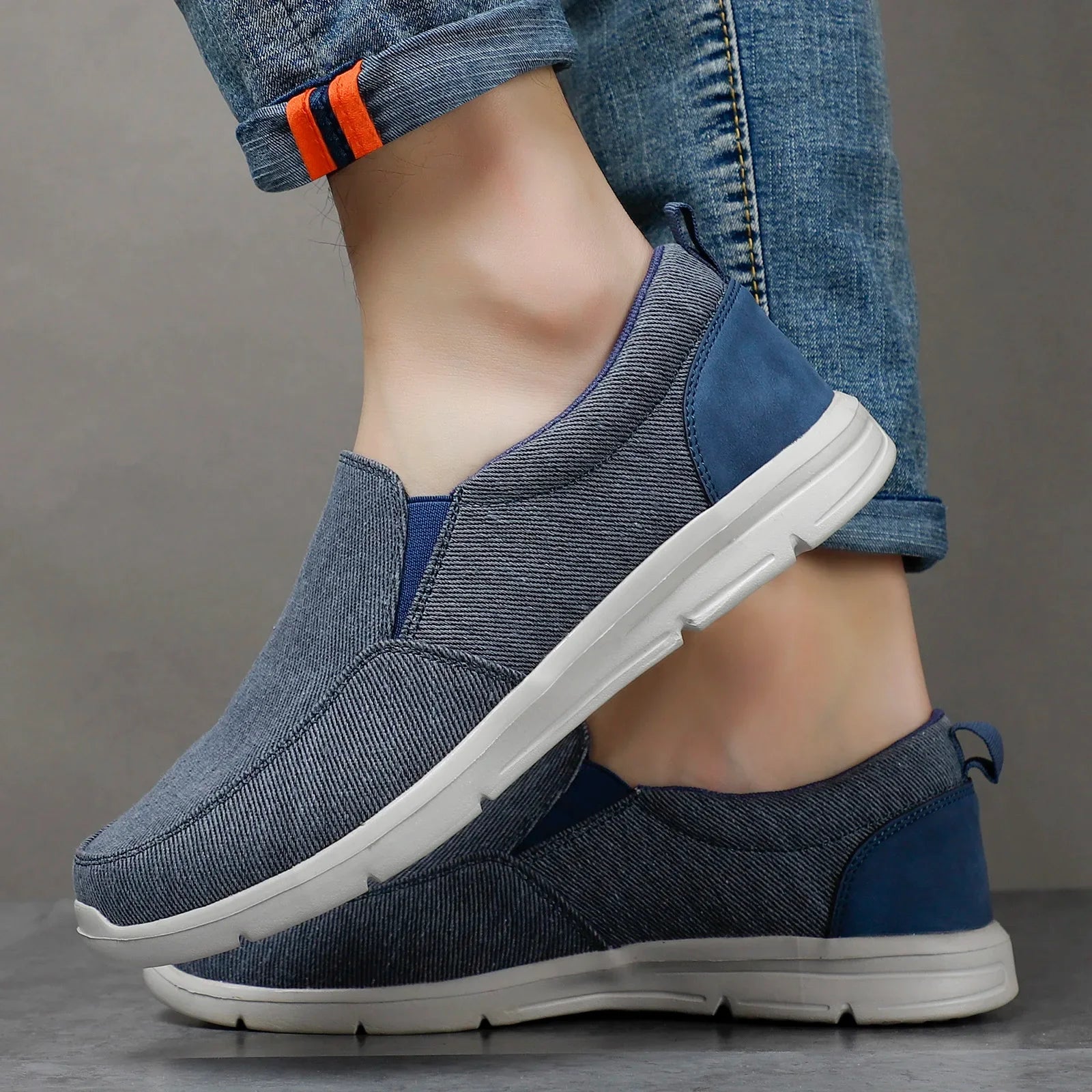 Aiden Slip - Ons Sneakers (Blue 6 US) - Men's Shoes | Zavonix