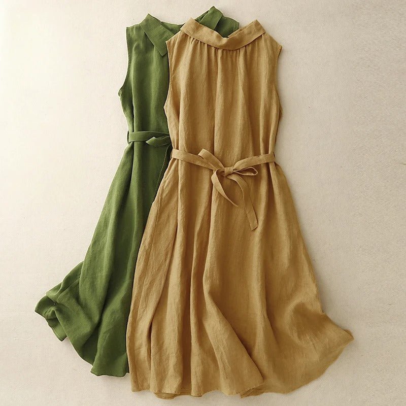 Aiease™ — Stay Cool and Stunning in Effortless Linen Elegance (Khaki XS) - | Zavonix
