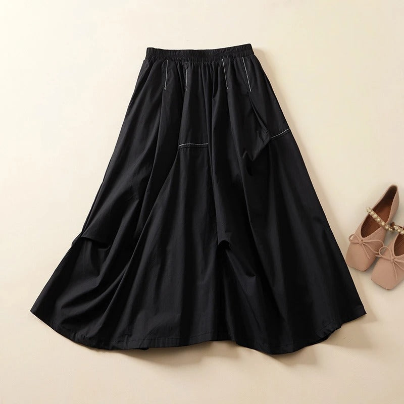 Norlaa — Linen-Cotton Sculpted Volume Skirt for Comfort
