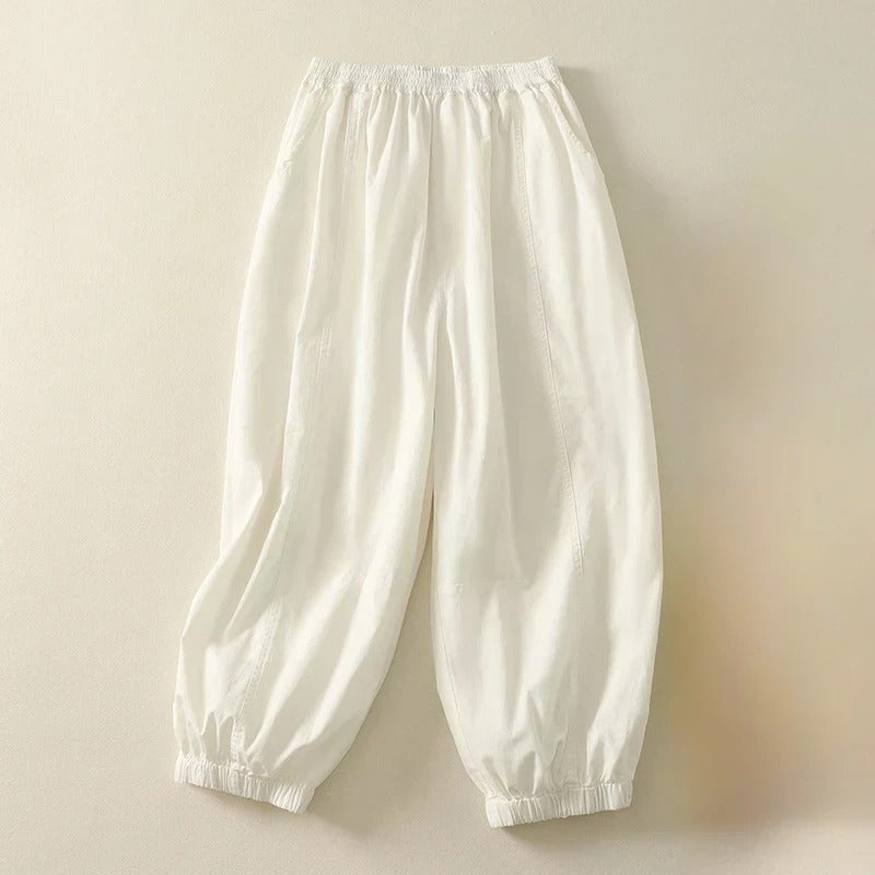 Norla — Lightweight Linen Harem Pants with Elastic Waist