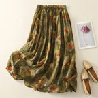 Liora — Lightweight Linen Skirt with Elastic Waistband