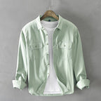 AirLace Linen™ Shirt — Breathable Freedom That Empowers Every Move and Moment (Light Green XS) - | Zavonix