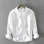 AirLace Linen™ Shirt — Breathable Freedom That Empowers Every Move and Moment (White XS) - | Zavonix