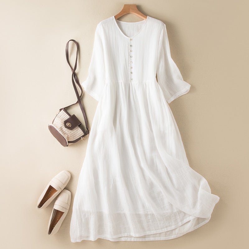 AirwaveWeave™ Dress — Command Every Room with Effortless Power and Unmatched Comfort (White XS) - | Zavonix