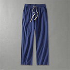 Airy Flax Blend Linen Pants (Navy Blue XXS) - | Zavonix