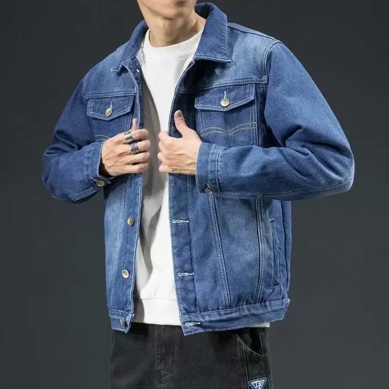 "Alaska" Denim Jacket with Fleece Lining (Dark Blue XS) - Jacket | Zavonix