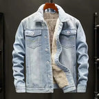 "Alaska" Denim Jacket with Fleece Lining (Dark Blue XS) - Jacket | Zavonix