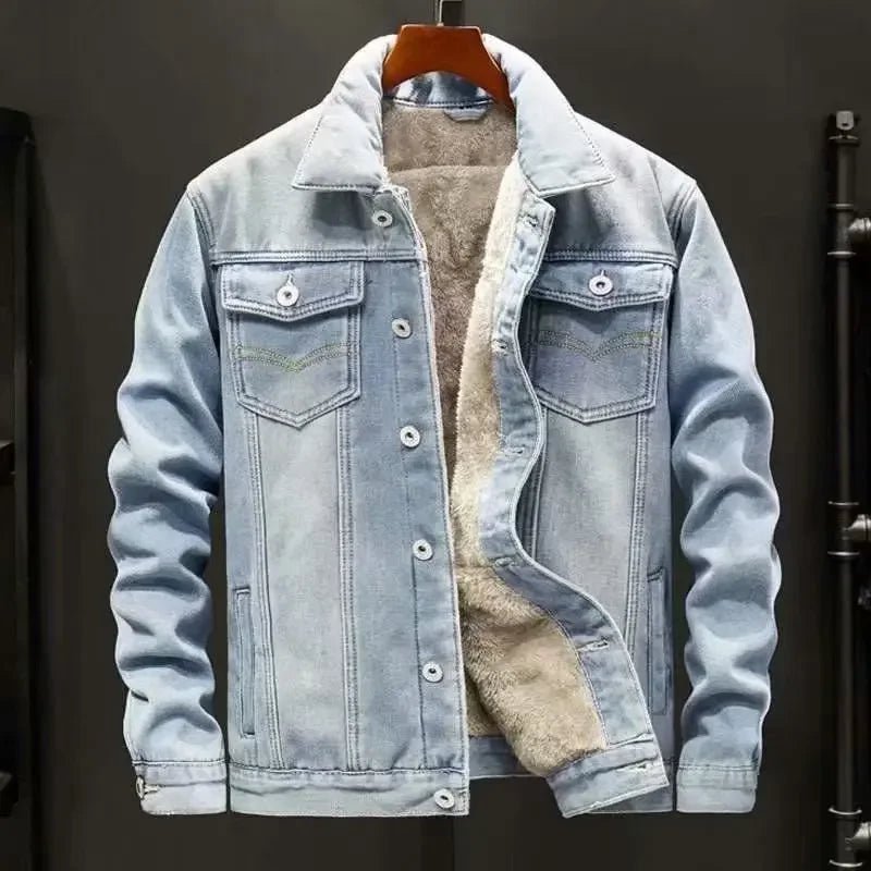 "Alaska" Denim Jacket with Fleece Lining (Dark Blue XS) - Jacket | Zavonix