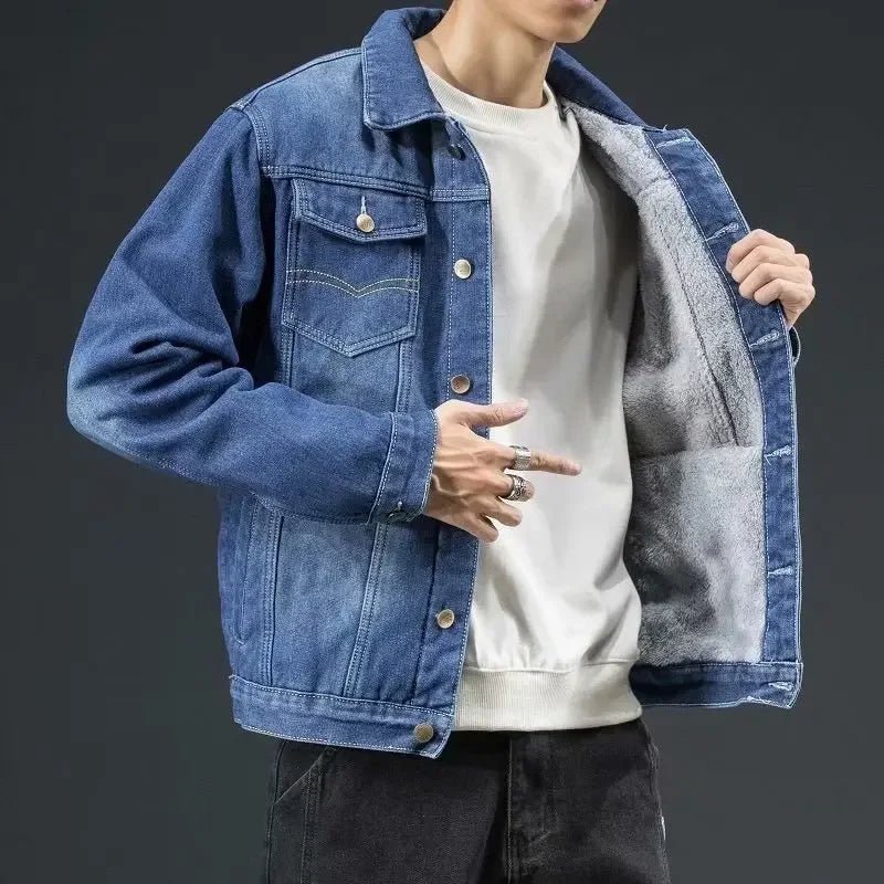 "Alaska" Denim Jacket with Fleece Lining (Light Blue XS) - Jacket | Zavonix