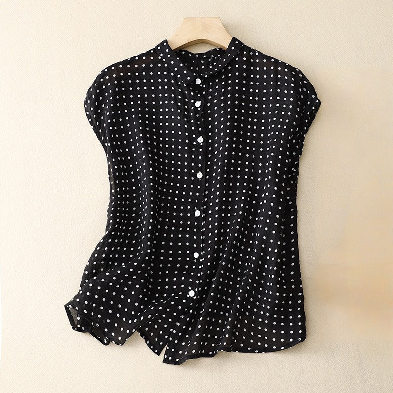ALENA LINEN TOP (Black XS) - | Zavonix
