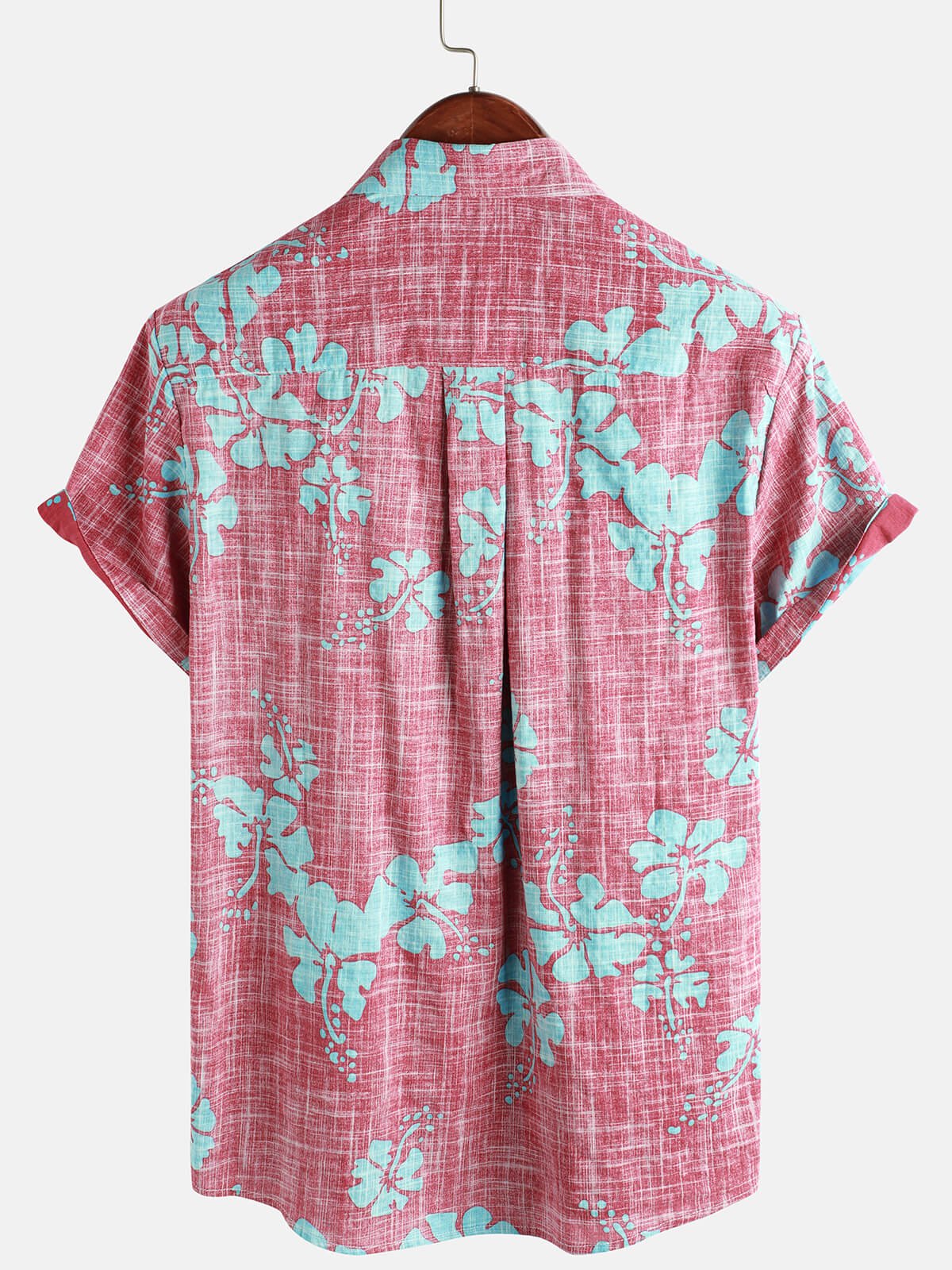 Alero — Men's Red Floral Hawaiian Shirt with Breathable Fabric (S ) - short | Zavonix