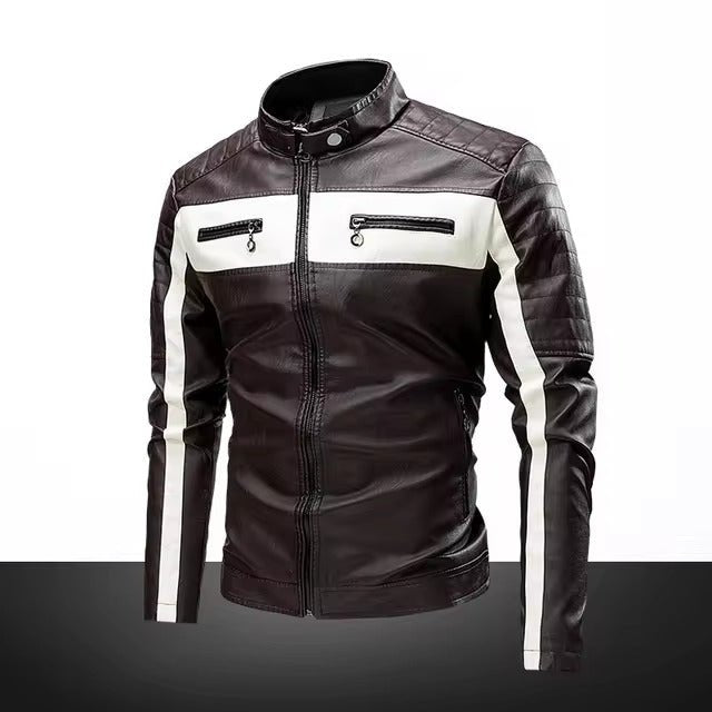 "Alessandro" Vegan Leather Jacket (Brown XS) - Jacket | Zavonix