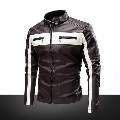 "Alessandro" Vegan Leather Jacket (Brown XS) - Jacket | Zavonix