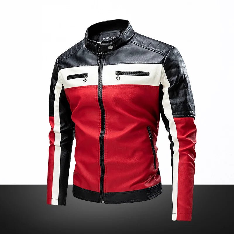 "Alessandro" Vegan Leather Jacket (Red XS) - Jacket | Zavonix