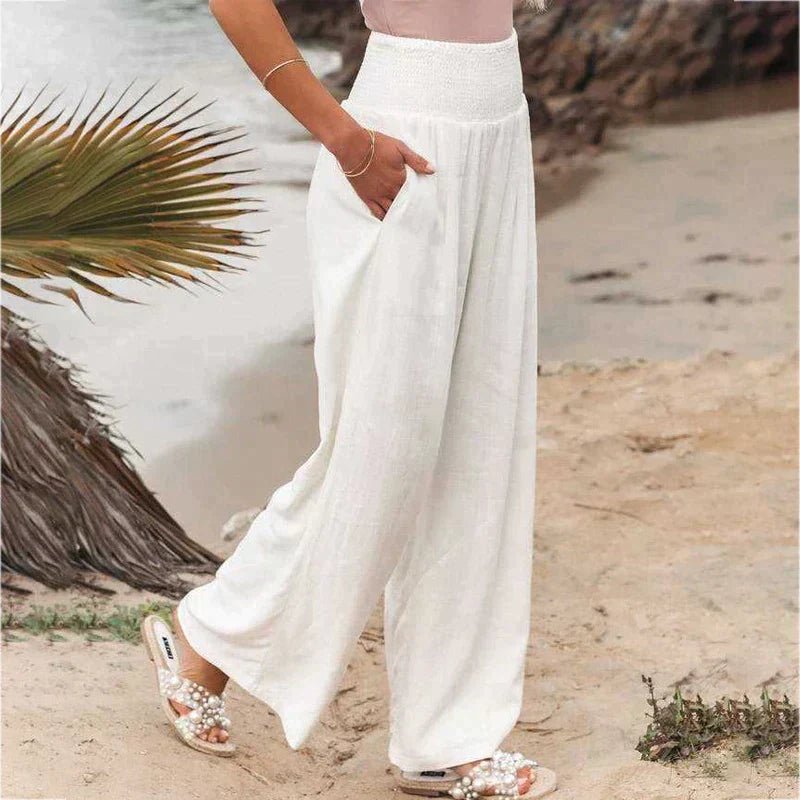 Alessia Wide-Leg Linen Trousers product image 3
