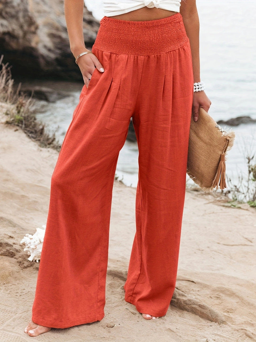 Alessia Wide-Leg Linen Trousers product image 16