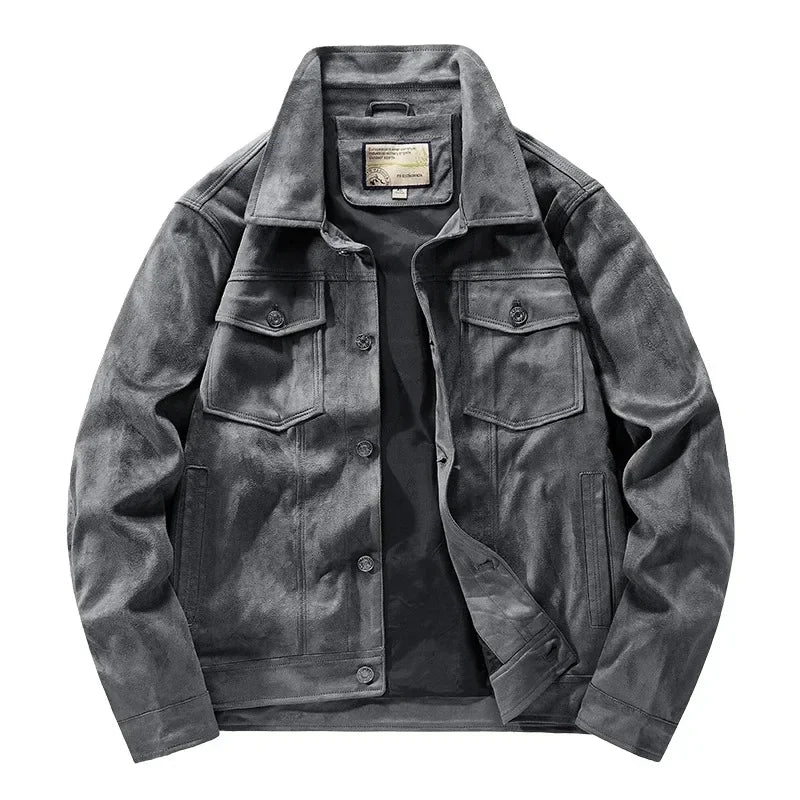 "Alfredo" High - Grade Suede Jacket (Dark Brown XS) - Jacket | Zavonix