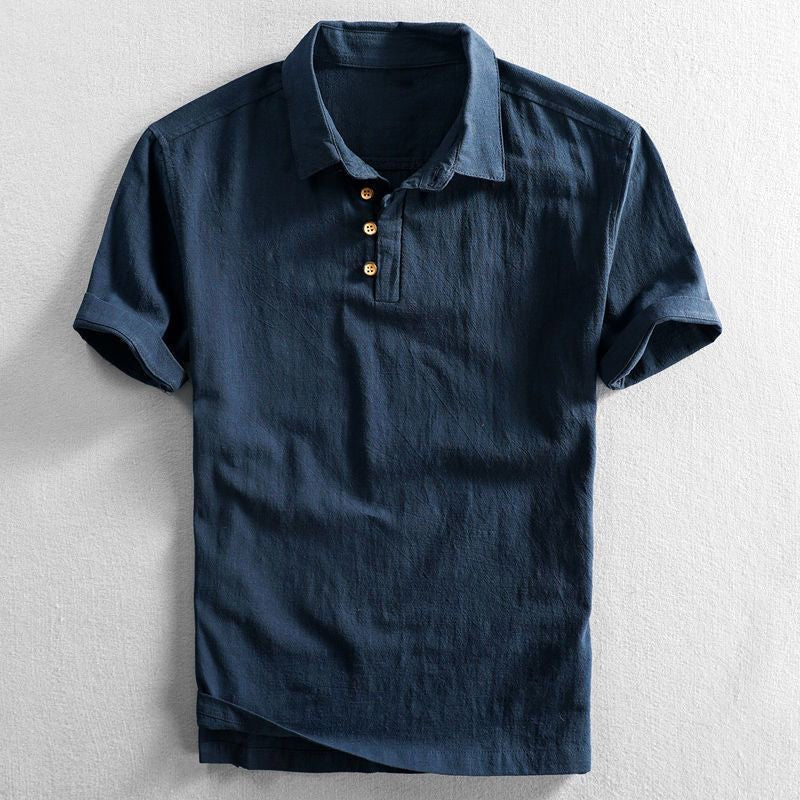 Alfredo Linen - Cotton Polo (Avorio White S) - | Zavonix