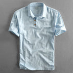 Alfredo Linen - Cotton Polo (Avorio White S) - | Zavonix