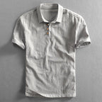 Alfredo Linen - Cotton Polo (Avorio White S) - | Zavonix