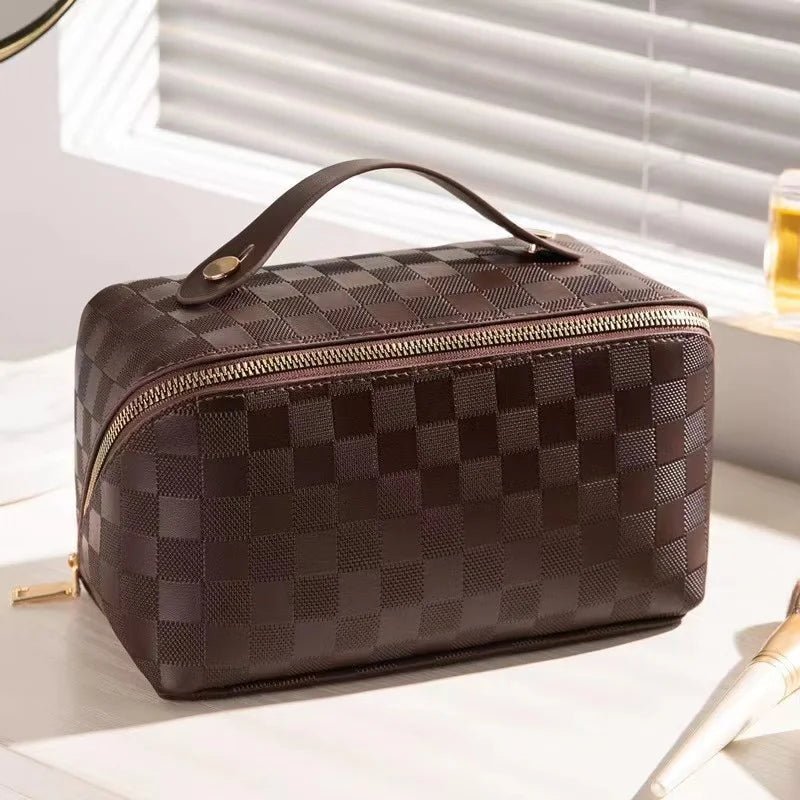 "Alice" Designer Cosmetics Bag (Brown ) - | Zavonix