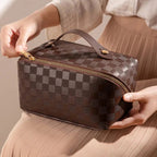 "Alice" Designer Cosmetics Bag (Brown ) - | Zavonix