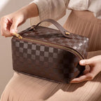 "Alice" Designer Cosmetics Bag (Brown ) - | Zavonix