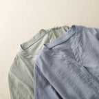 ALICIA LINEN BLOUSE (Light Green XS) - | Zavonix