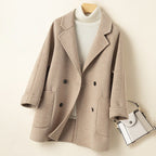 ALISA CASHMERE WOOL COAT (Beige XS) - | Zavonix