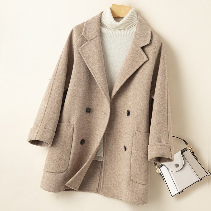 ALISA CASHMERE WOOL COAT (Beige XS) - | Zavonix