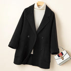 ALISA CASHMERE WOOL COAT (Black XS) - | Zavonix