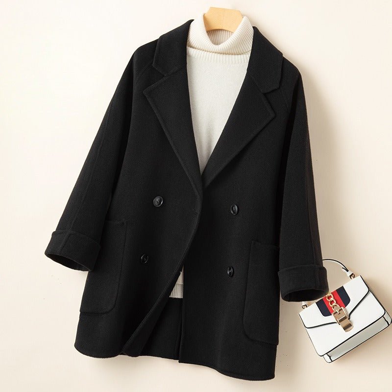 ALISA CASHMERE WOOL COAT (Black XS) - | Zavonix