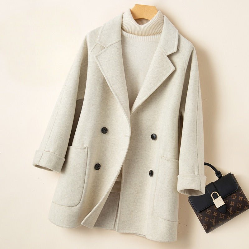 ALISA CASHMERE WOOL COAT (Cream XS) - | Zavonix