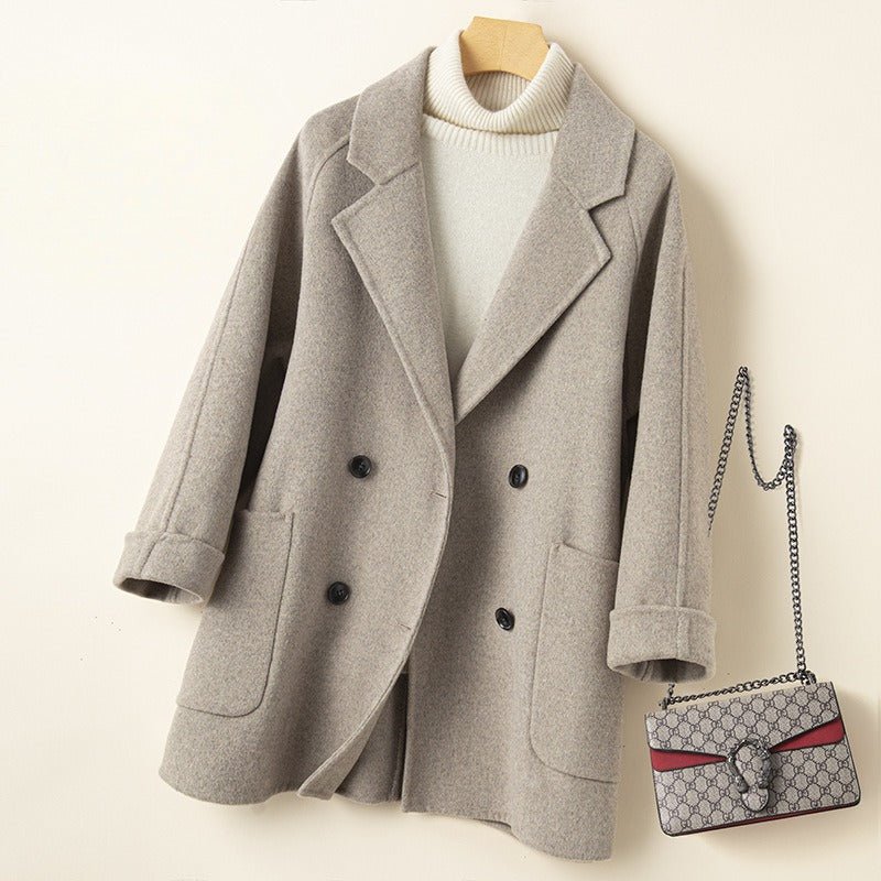 ALISA CASHMERE WOOL COAT (Light Gray XS) - | Zavonix