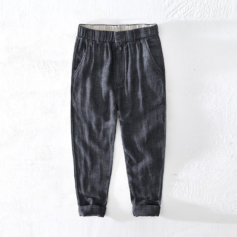 Alora — Lightweight Linen Pants with Elastic Waist for Comfort (Gray XS (28 - 29)) - | Zavonix