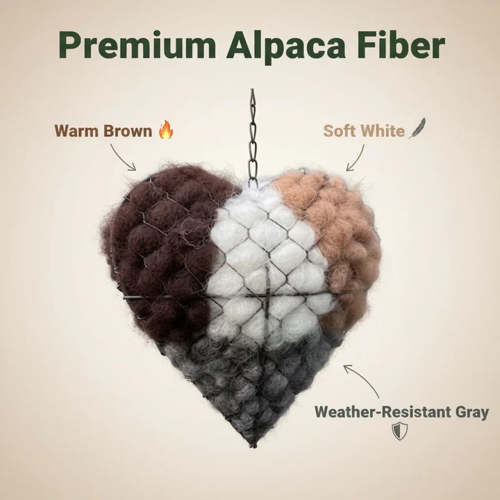 Alpaca Nesting Heart™ — Create a Cozy, Irresistible Sanctuary Birds Flock To