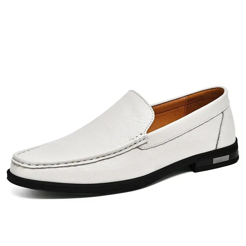 Alvaro - Genuine Leather Slip - On Shoes (Brown 37) - | Zavonix