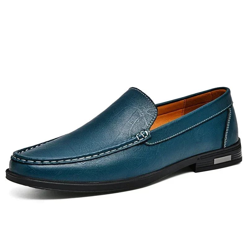 Alvaro - Genuine Leather Slip - On Shoes (Brown 37) - | Zavonix