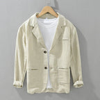 Alvyn — Lightweight Linen Cotton Blazer with Tailored Fit (Cream XS) - | Zavonix