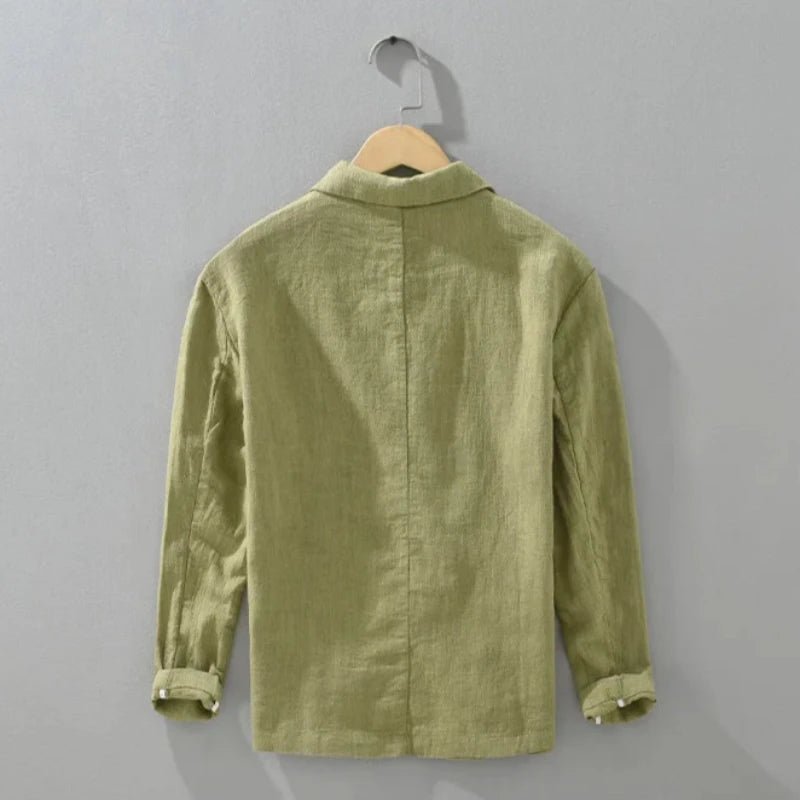 Alvyn — Lightweight Linen Cotton Blazer with Tailored Fit (Green XS) - | Zavonix