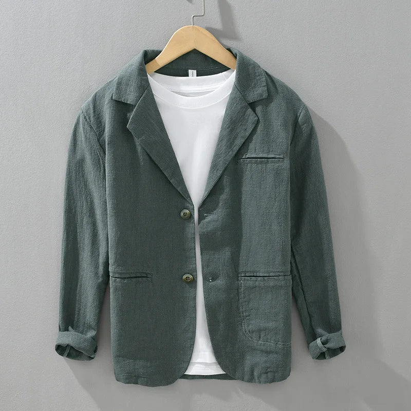 Alvyn — Lightweight Linen Cotton Blazer with Tailored Fit (Cream XS) - | Zavonix