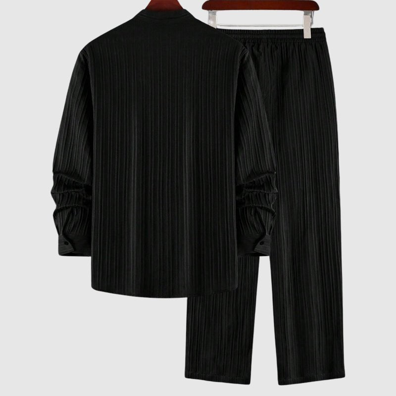 "Amalfi Breeze" Summer Vibes Outfit (Black S) - Set | Zavonix