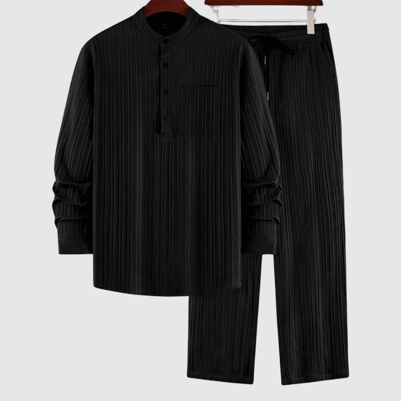 "Amalfi Breeze" Summer Vibes Outfit (Black S) - Set | Zavonix