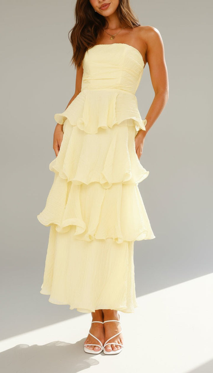 Amalise Tiered Strapless Maxi Dress product image 1