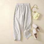 AMELIE LINEN TROUSERS (Black XS) - | Zavonix