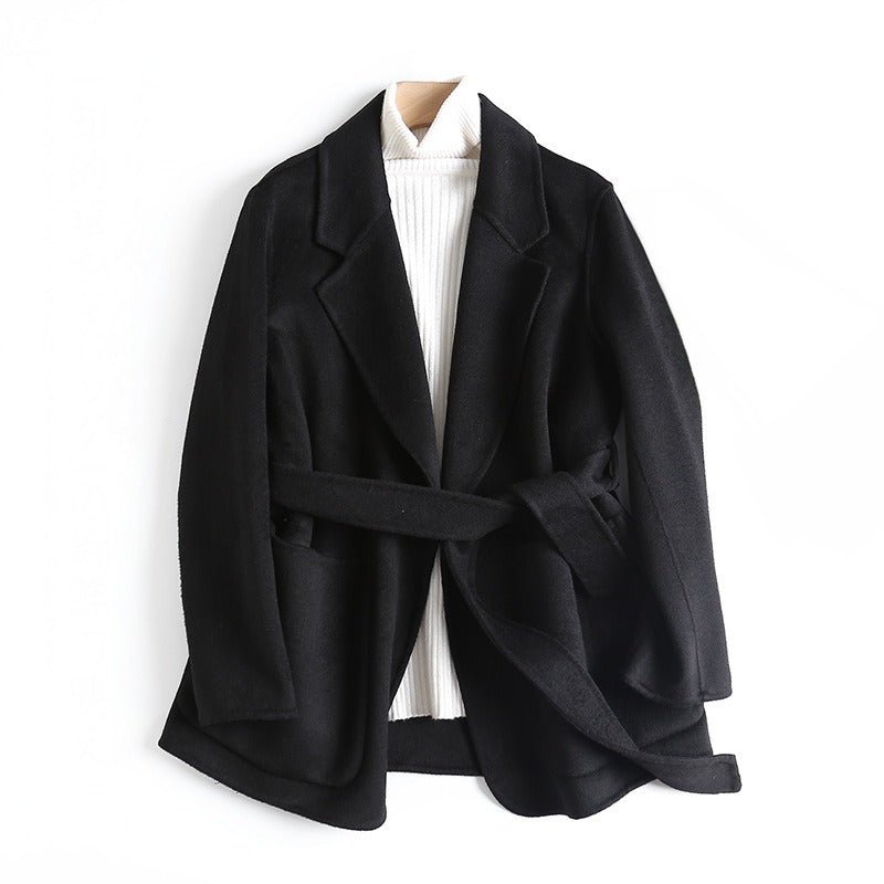 ANALIA™ MERINO WOOL COAT (Black XS) - | Zavonix