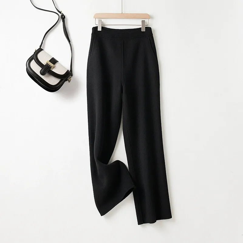 ANDREA WOOL TROUSERS (Black XS) - | Zavonix